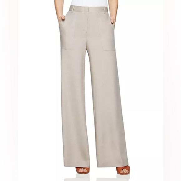BCBGMaxAzria Pants - Bcbgmaxazria Jespen Wide Leg High Rise Trouser in Tan - Size 4 NWT